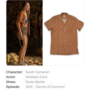 ASO Sarah Cameron/John B Outer Banks Button Up Head High Surf Club